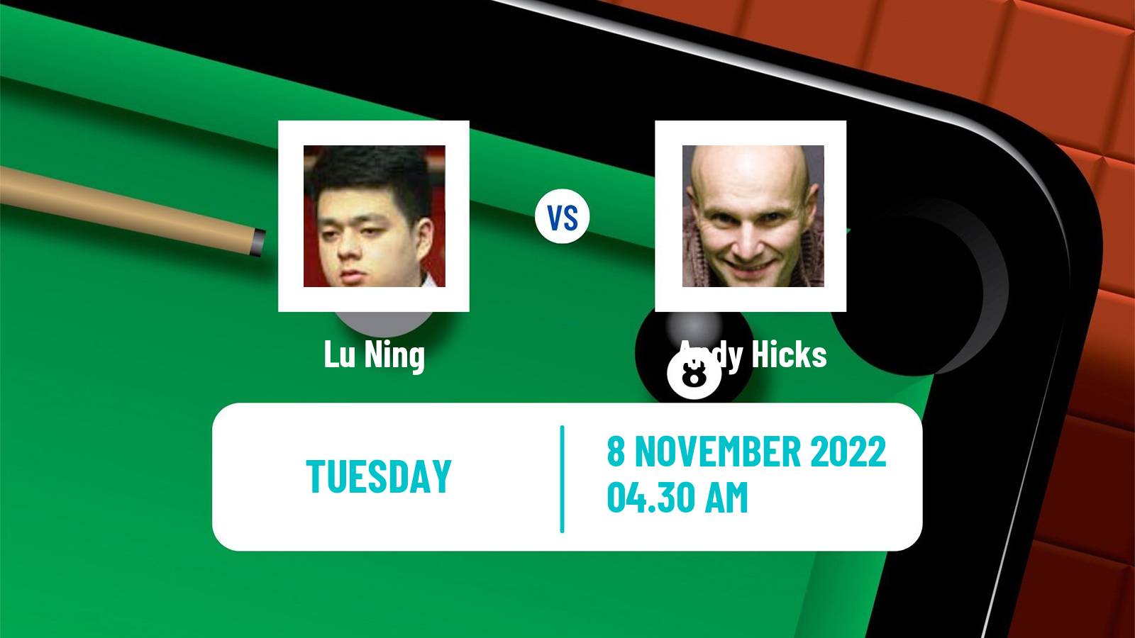 Snooker Snooker Lu Ning - Andy Hicks