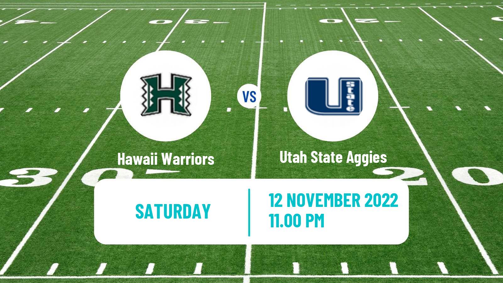 American football NCAA College Football Hawaii Warriors - Utah State Aggies