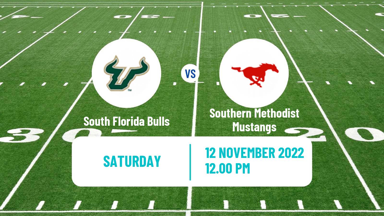 American football NCAA College Football South Florida Bulls - Southern Methodist Mustangs