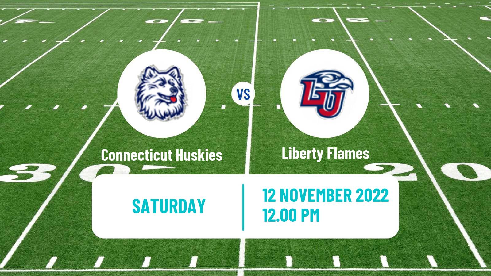 American football NCAA College Football Connecticut Huskies - Liberty Flames