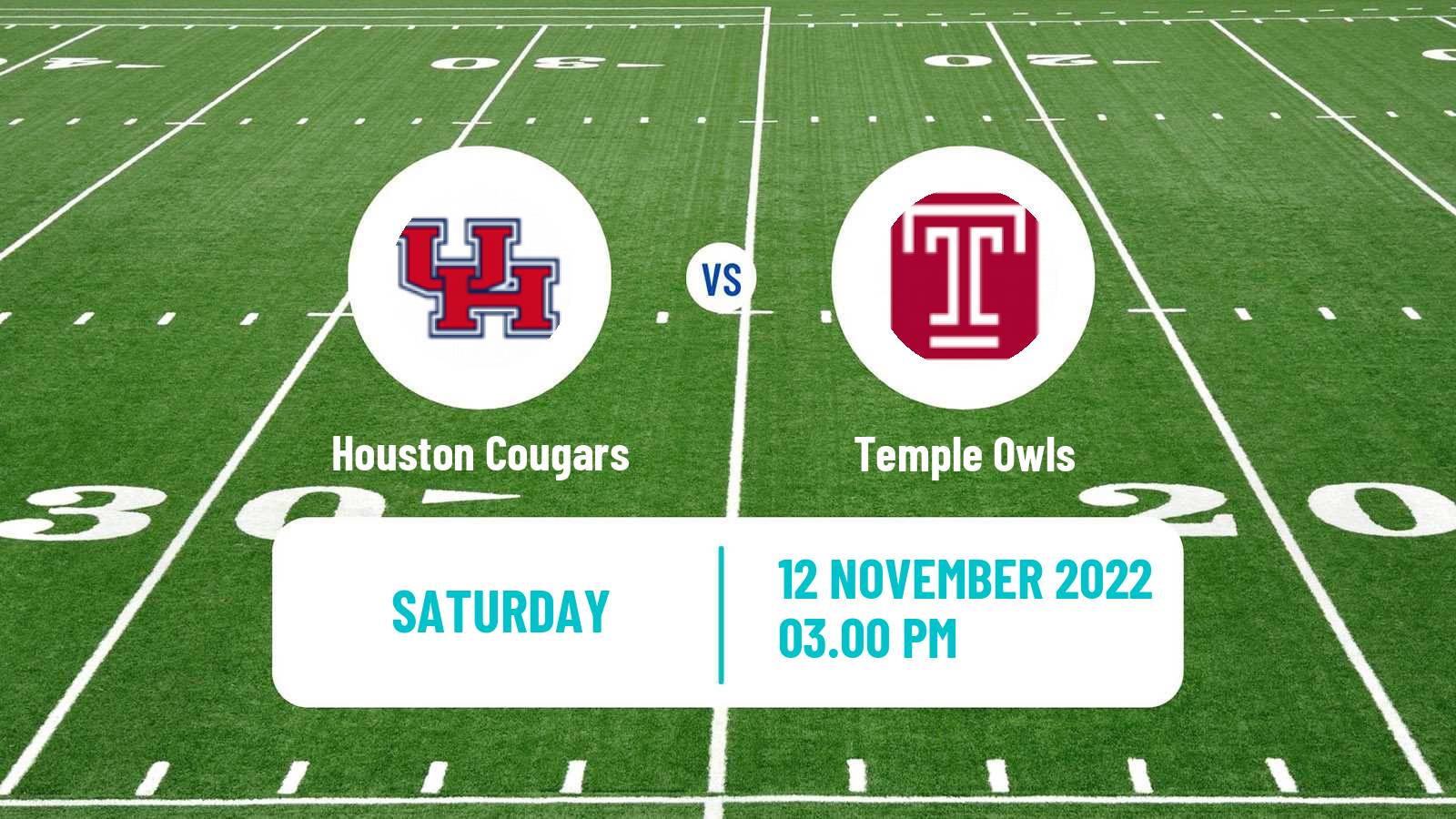 American football NCAA College Football Houston Cougars - Temple Owls