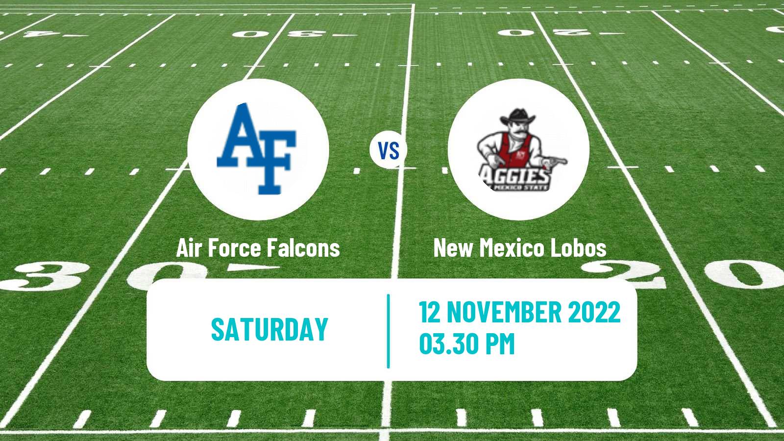 American football NCAA College Football Air Force Falcons - New Mexico Lobos