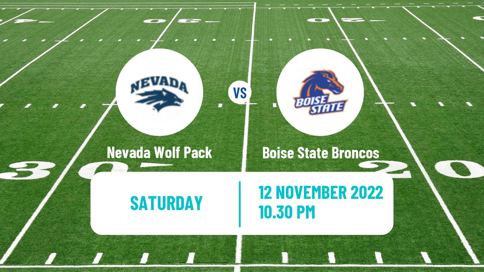 American football NCAA College Football Nevada Wolf Pack - Boise State Broncos