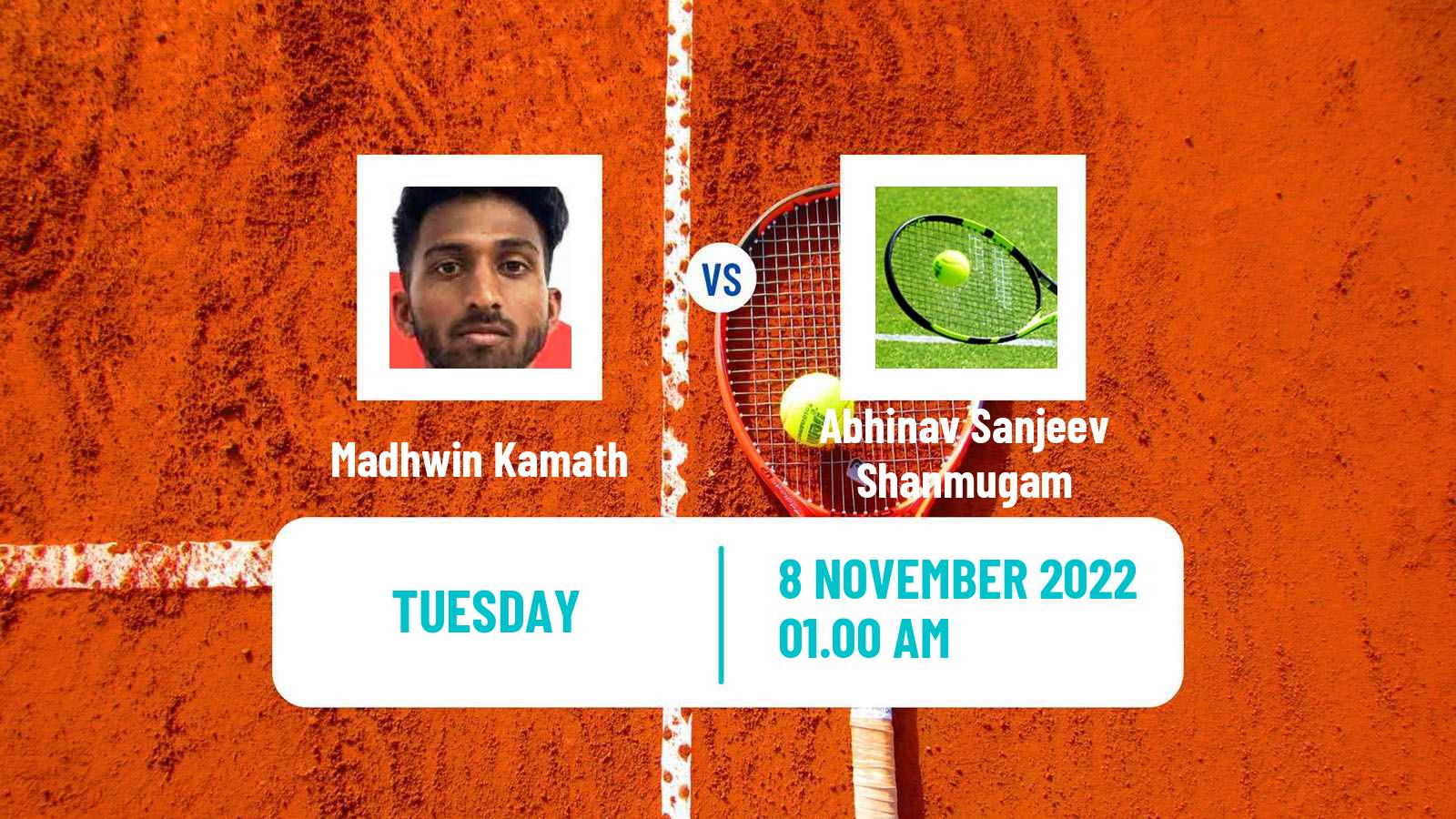 Tennis ITF Tournaments Madhwin Kamath - Abhinav Sanjeev Shanmugam