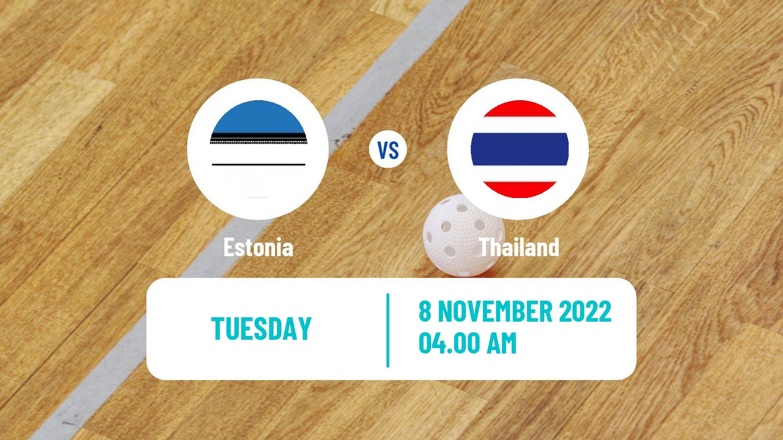 Floorball World Championship Floorball Estonia - Thailand