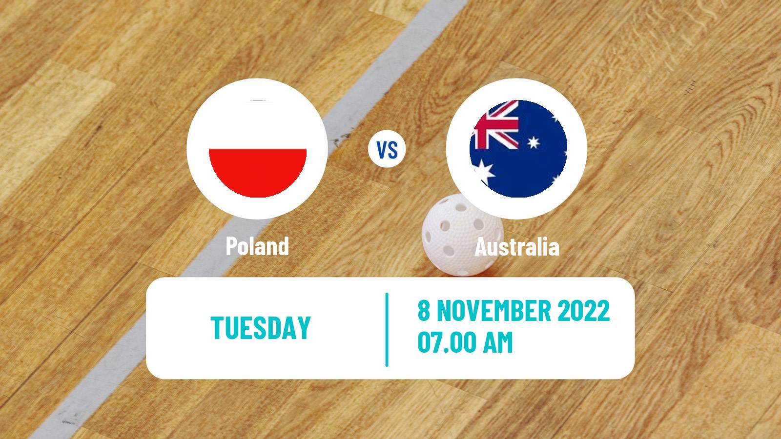 Floorball World Championship Floorball Poland - Australia