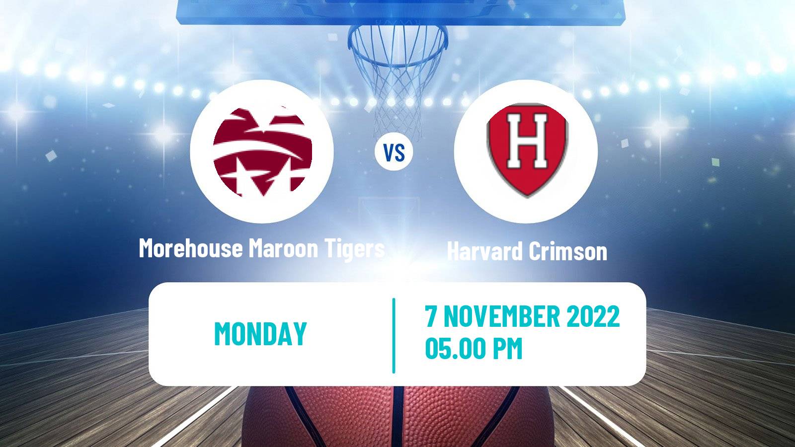 Basketball NCAA College Basketball Morehouse Maroon Tigers - Harvard Crimson