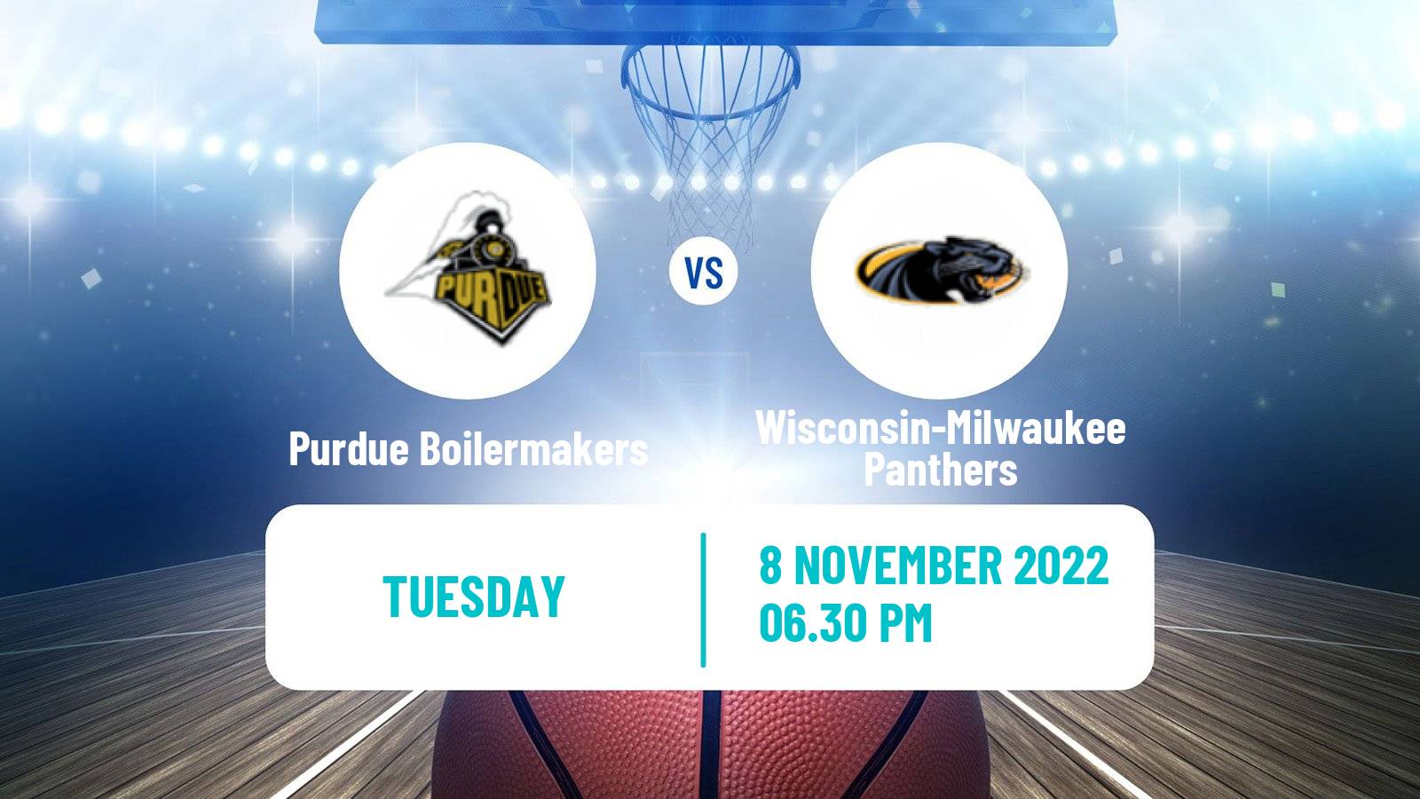 Basketball NCAA College Basketball Purdue Boilermakers - Wisconsin-Milwaukee Panthers