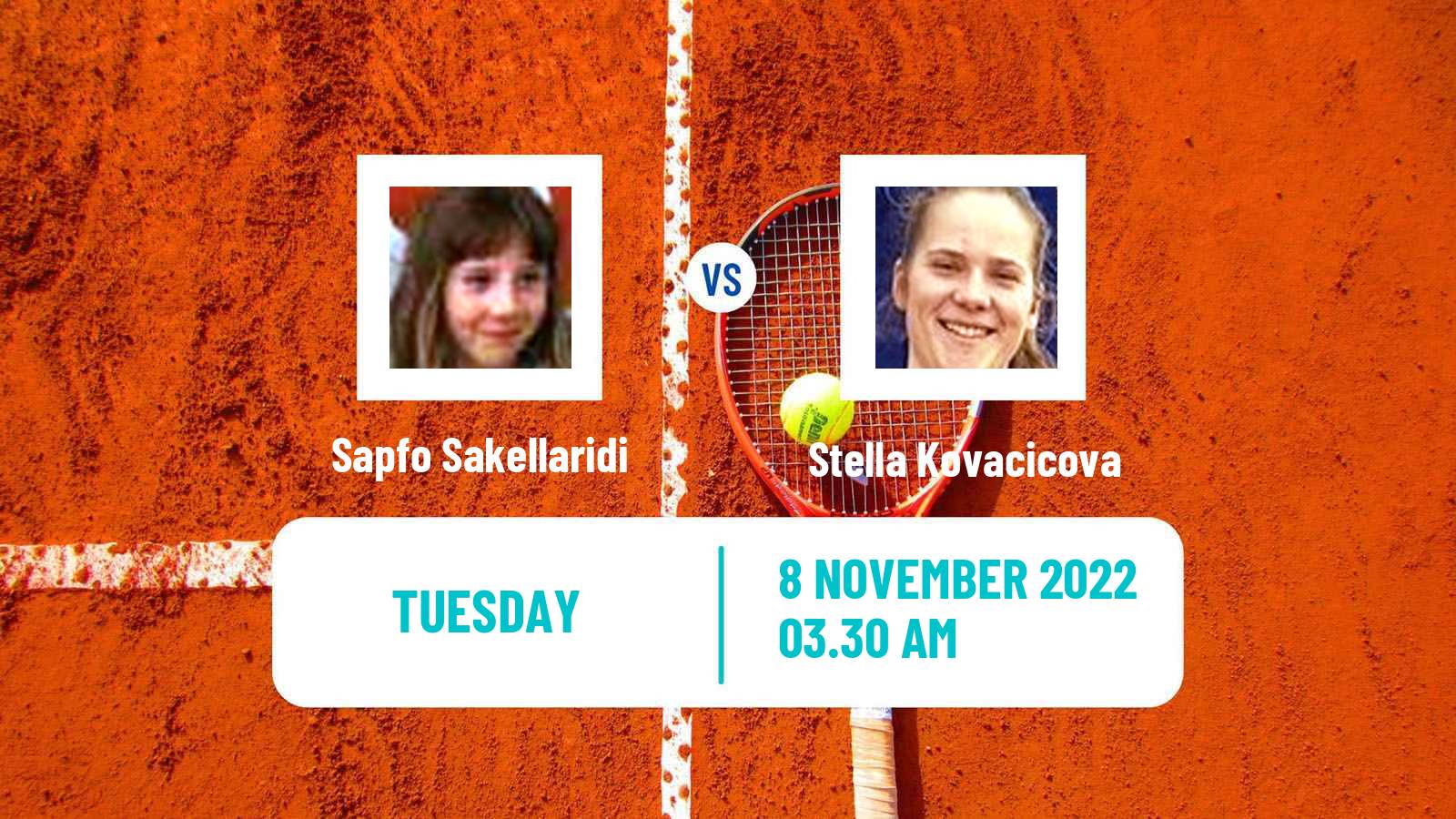 Tennis ITF Tournaments Sapfo Sakellaridi - Stella Kovacicova