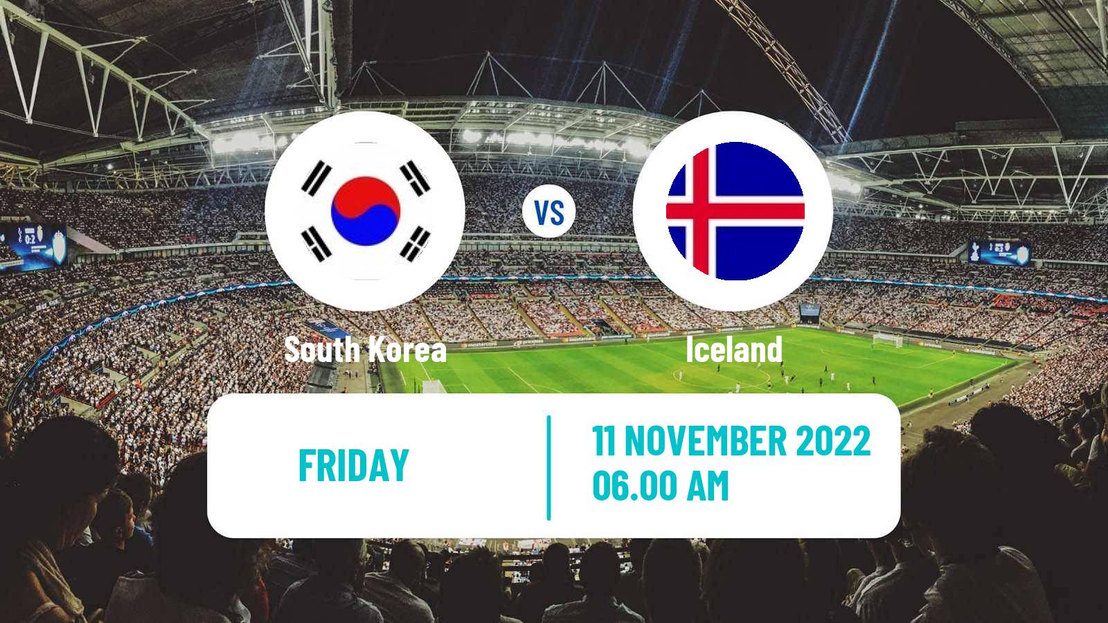 Soccer Friendly South Korea - Iceland