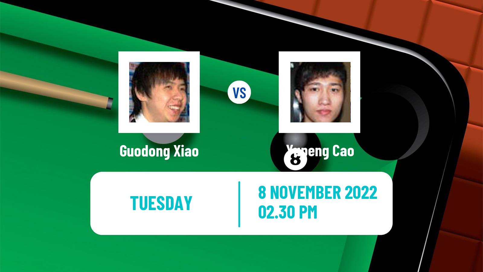 Snooker Snooker Guodong Xiao - Yupeng Cao