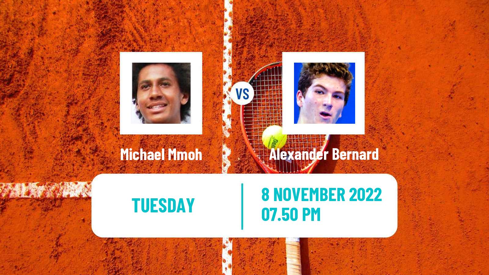 Tennis ATP Challenger Michael Mmoh - Alexander Bernard