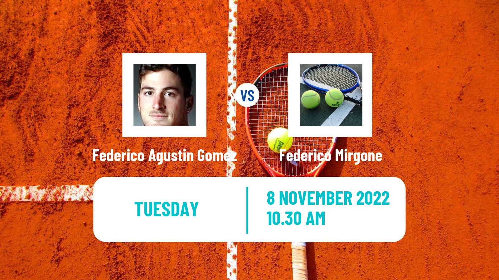 Tennis ITF Tournaments Federico Agustin Gomez - Federico Mirgone