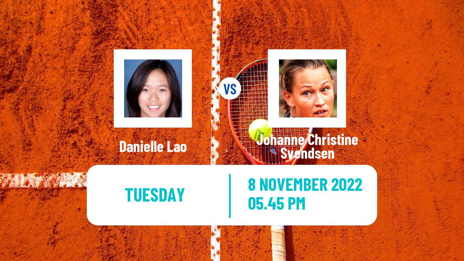 Tennis ITF Tournaments Danielle Lao - Johanne Christine Svendsen