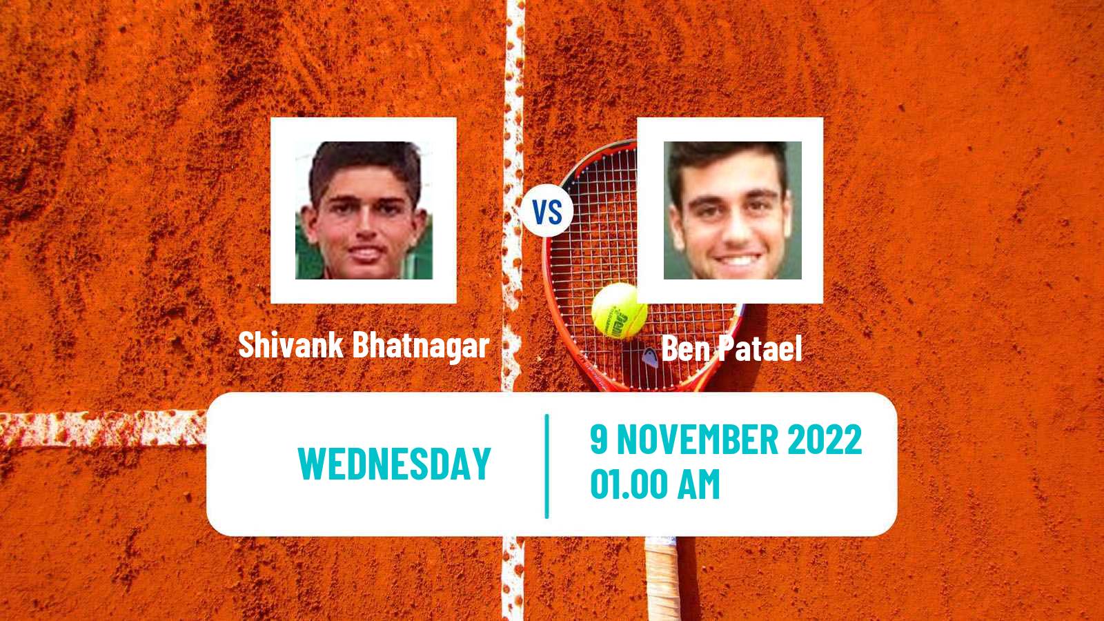 Tennis ITF Tournaments Shivank Bhatnagar - Ben Patael