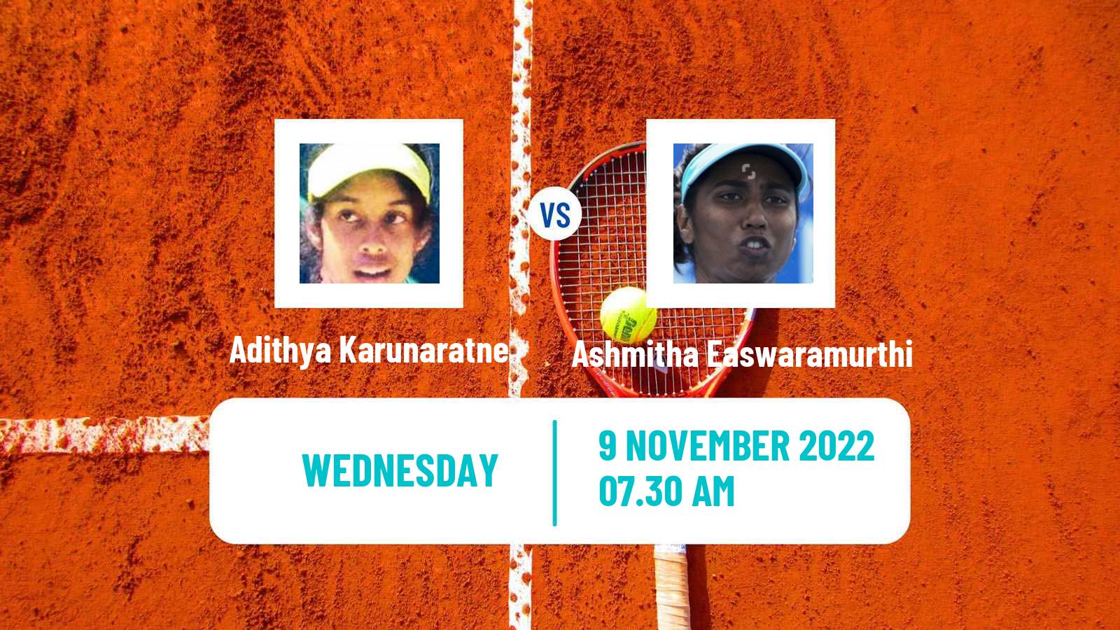 Tennis ITF Tournaments Adithya Karunaratne - Ashmitha Easwaramurthi