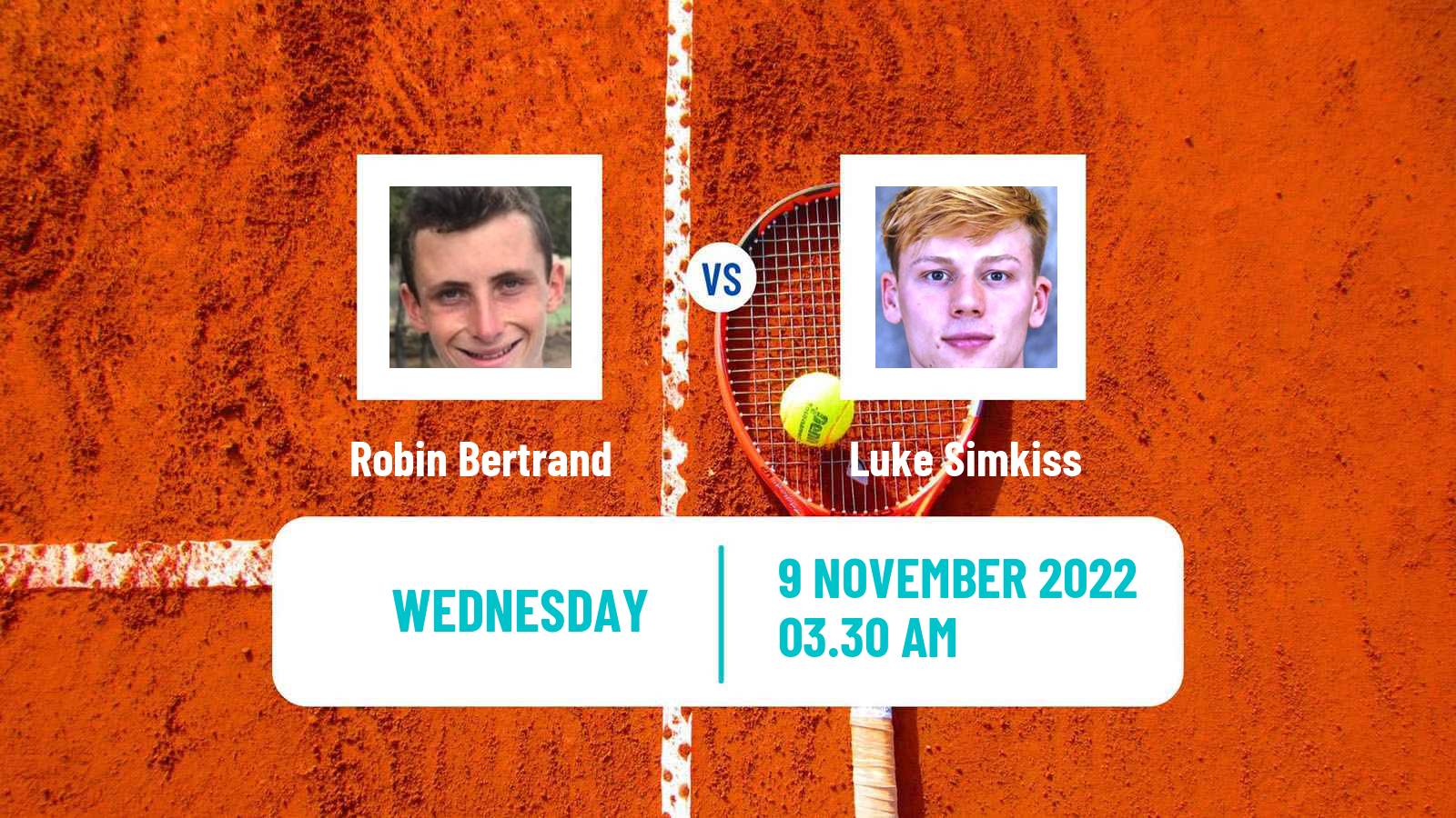 Tennis ITF Tournaments Robin Bertrand - Luke Simkiss