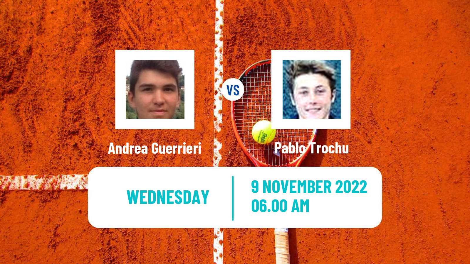 Tennis ITF Tournaments Andrea Guerrieri - Pablo Trochu