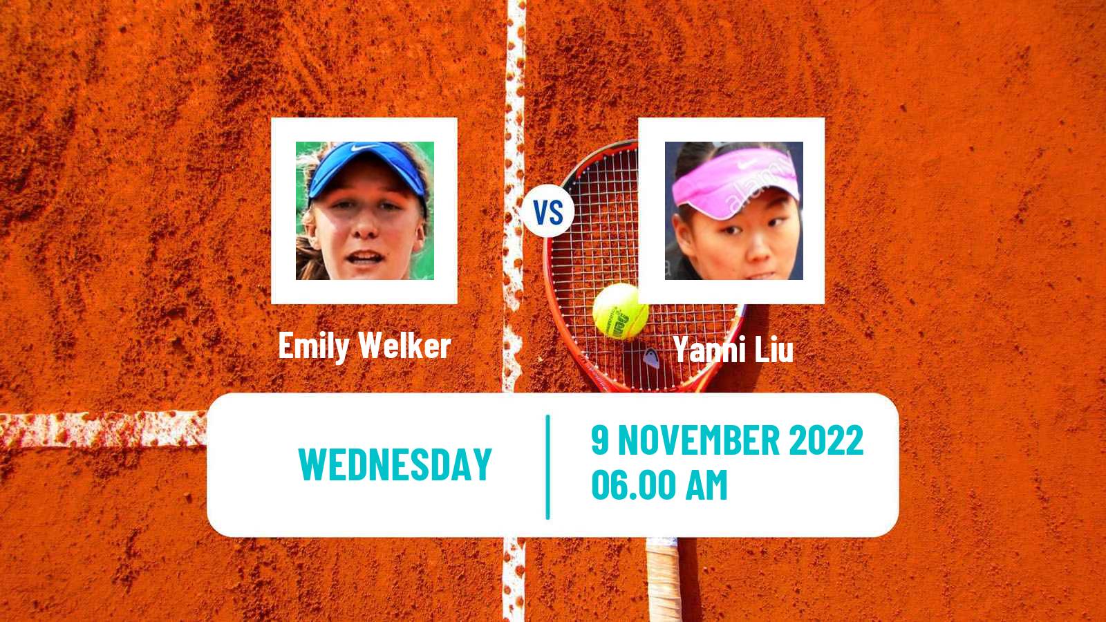 Tennis ITF Tournaments Emily Welker - Yanni Liu