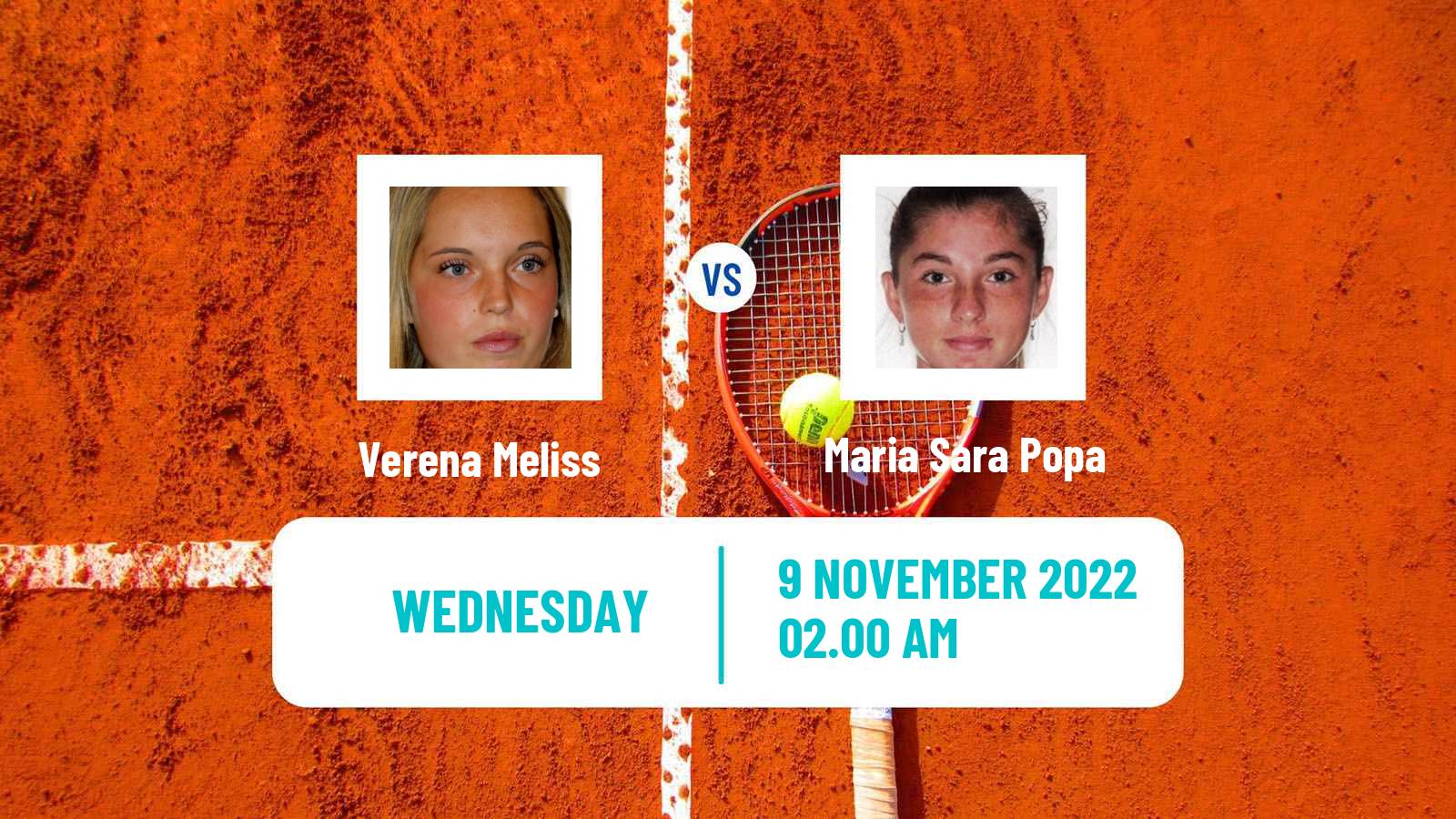 Tennis ITF Tournaments Verena Meliss - Maria Sara Popa