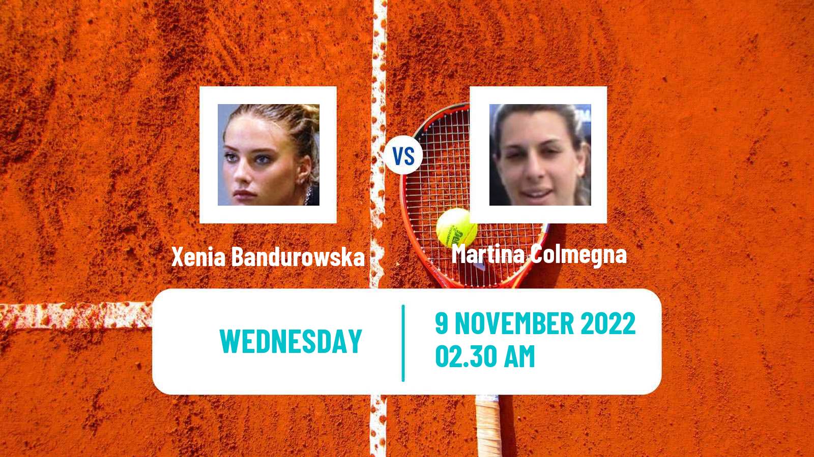 Tennis ITF Tournaments Xenia Bandurowska - Martina Colmegna