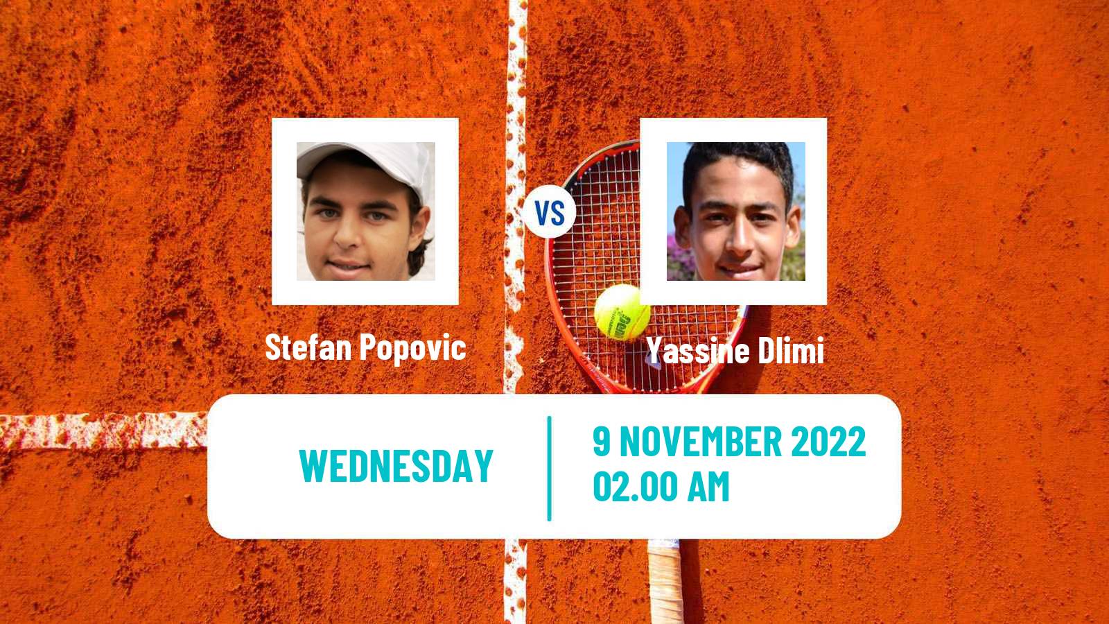 Tennis ITF Tournaments Stefan Popovic - Yassine Dlimi