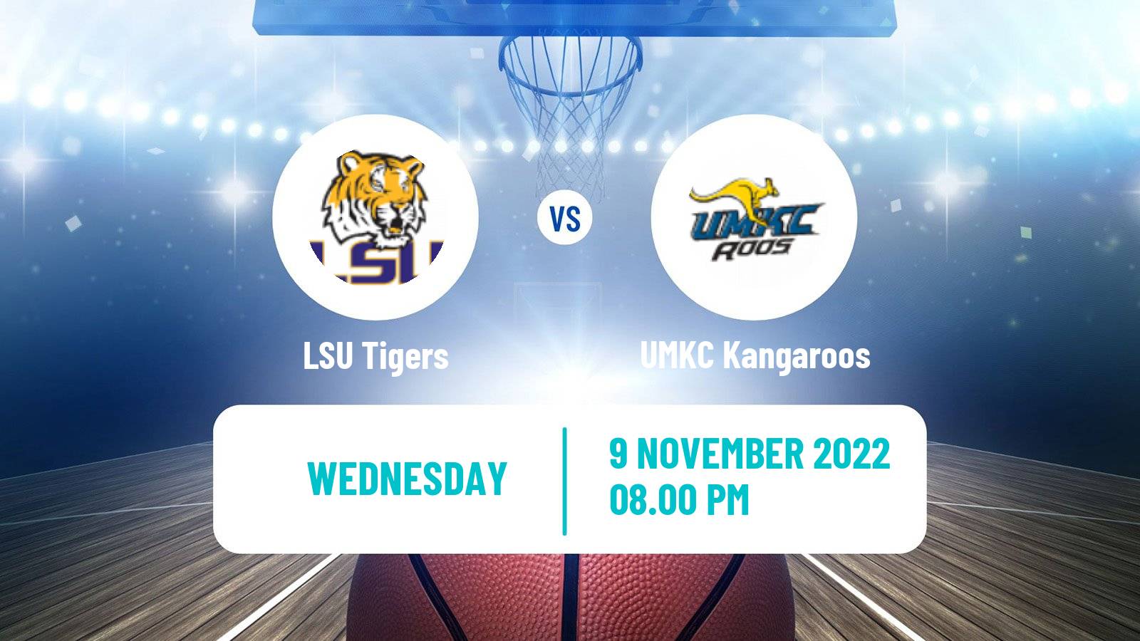 Basketball NCAA College Basketball LSU Tigers - UMKC Kangaroos