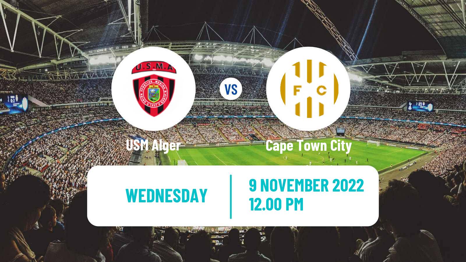 Soccer CAF Confederation Cup USM Alger - Cape Town City