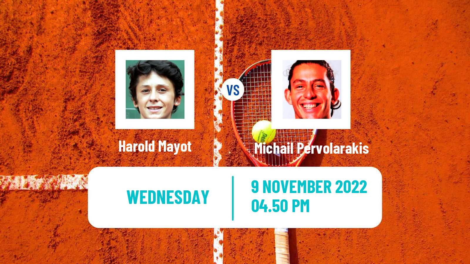 Tennis ATP Challenger Harold Mayot - Michail Pervolarakis