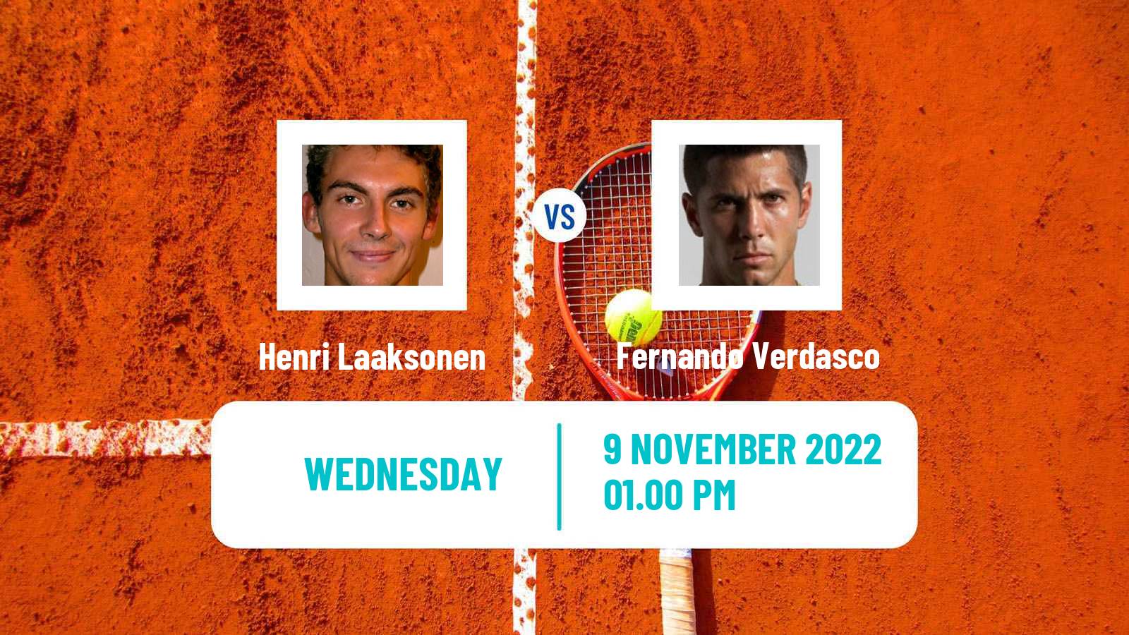 Tennis ATP Challenger Henri Laaksonen - Fernando Verdasco