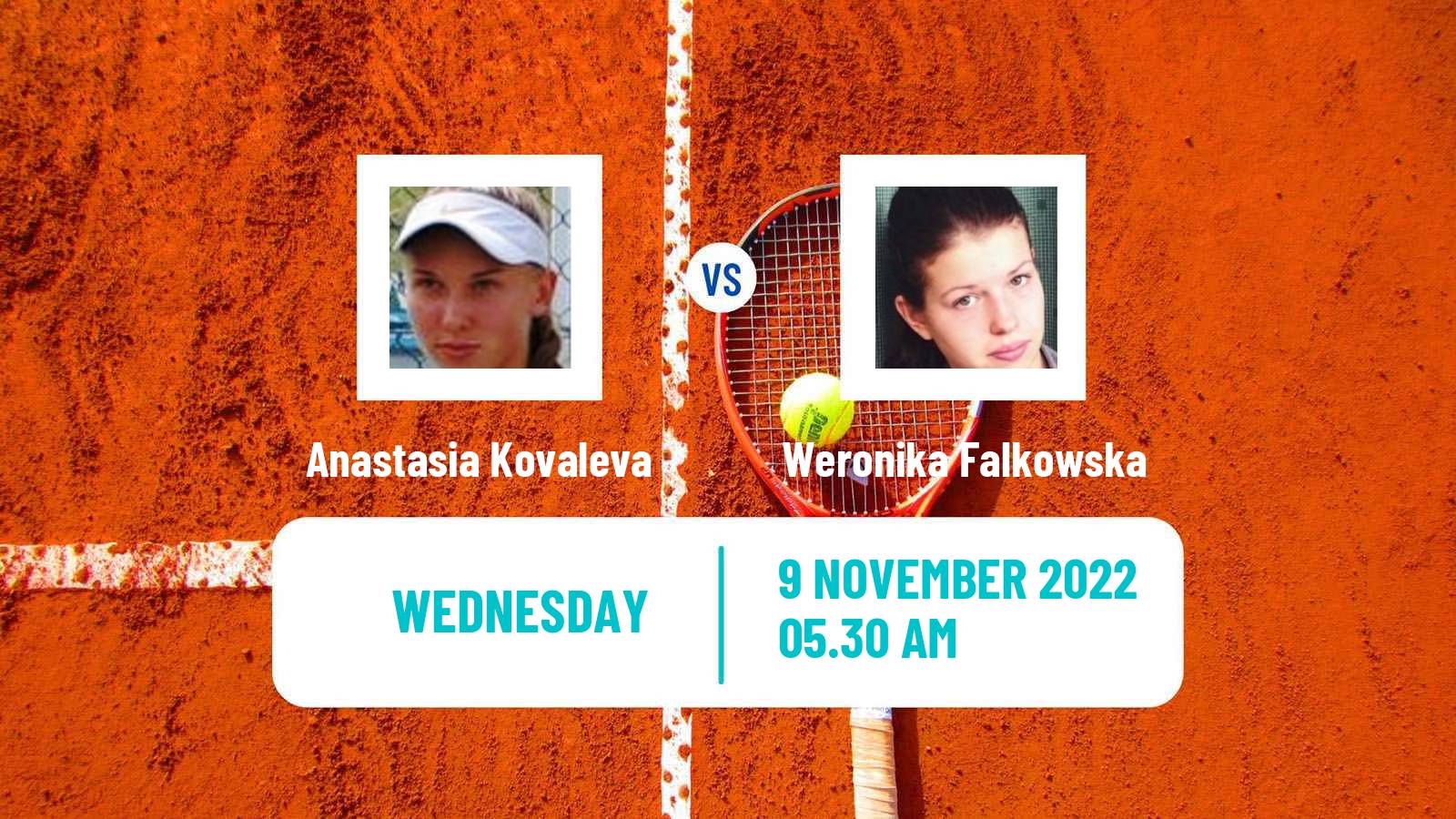 Tennis ITF Tournaments Anastasia Kovaleva - Weronika Falkowska