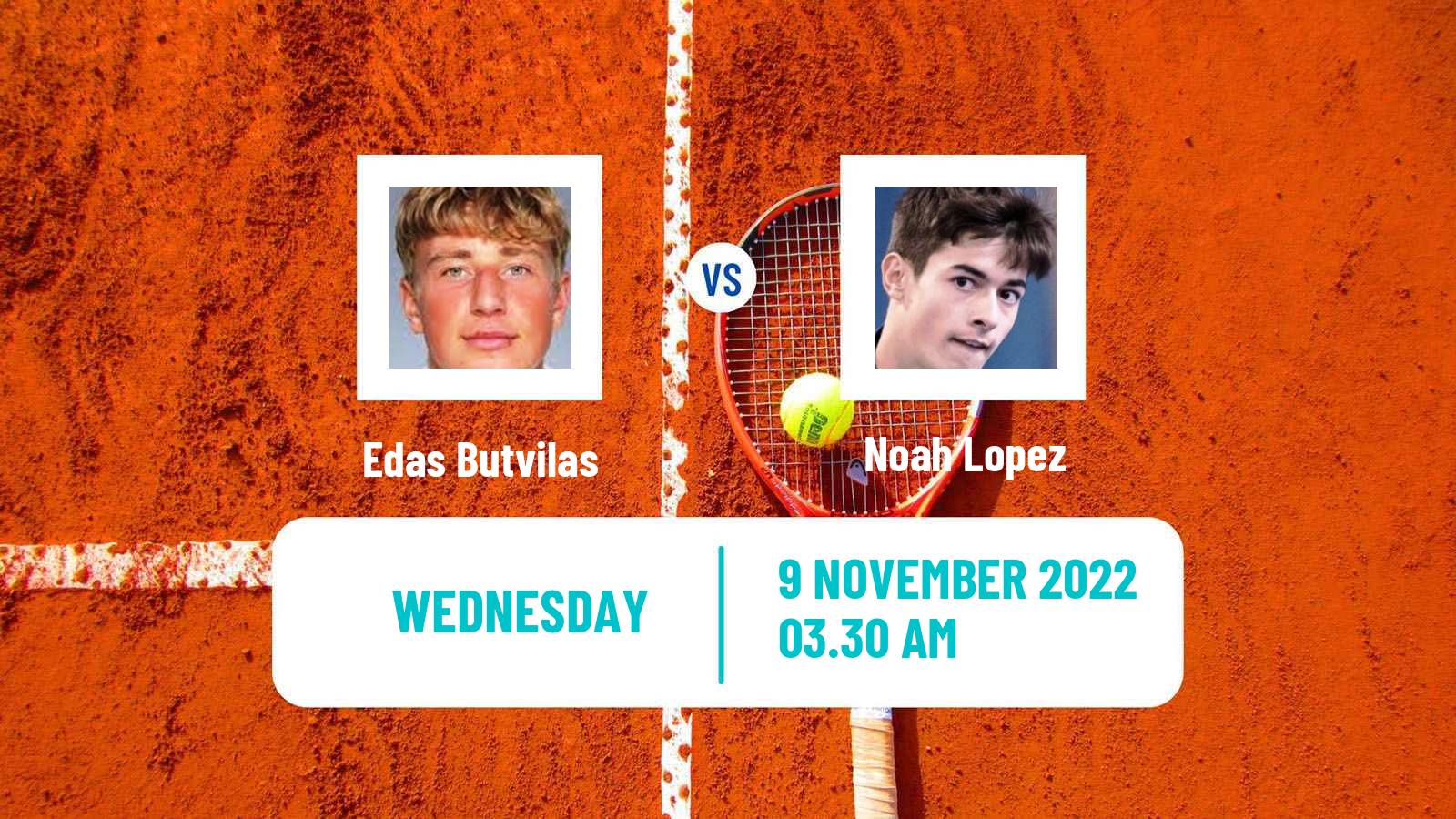 Tennis ITF Tournaments Edas Butvilas - Noah Lopez