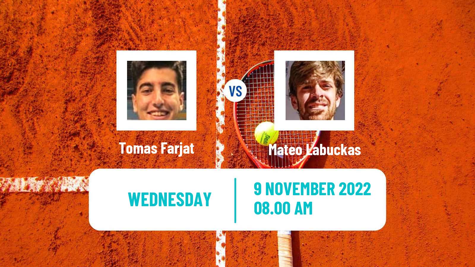 Tennis ITF Tournaments Tomas Farjat - Mateo Labuckas