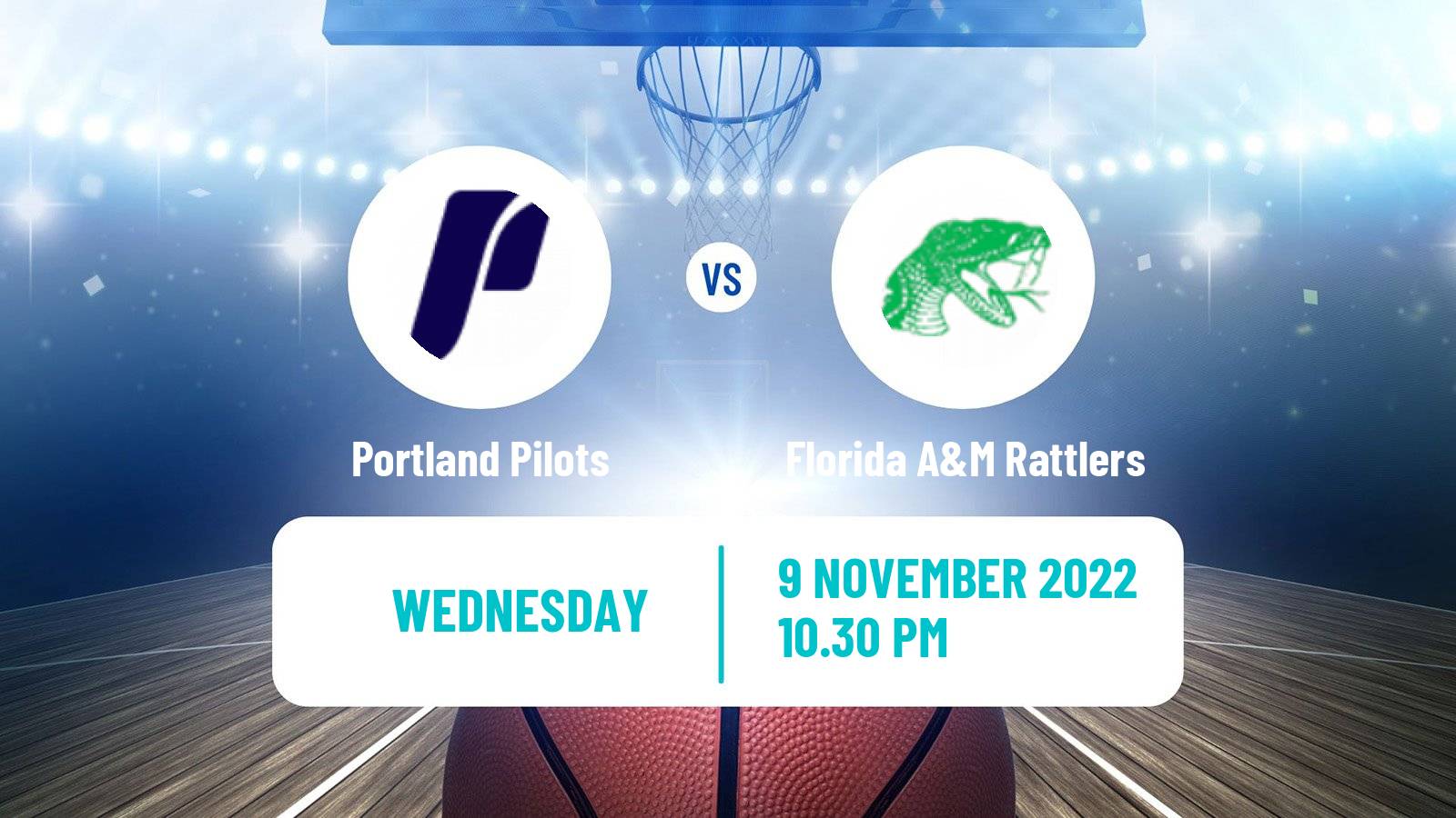 Basketball NCAA College Basketball Portland Pilots - Florida A&M Rattlers