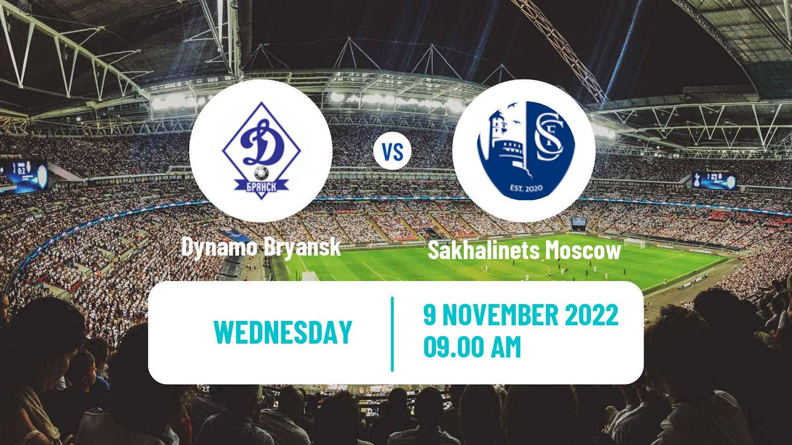 Soccer Russian FNL 2 Group 3 Dynamo Bryansk - Sakhalinets Moscow