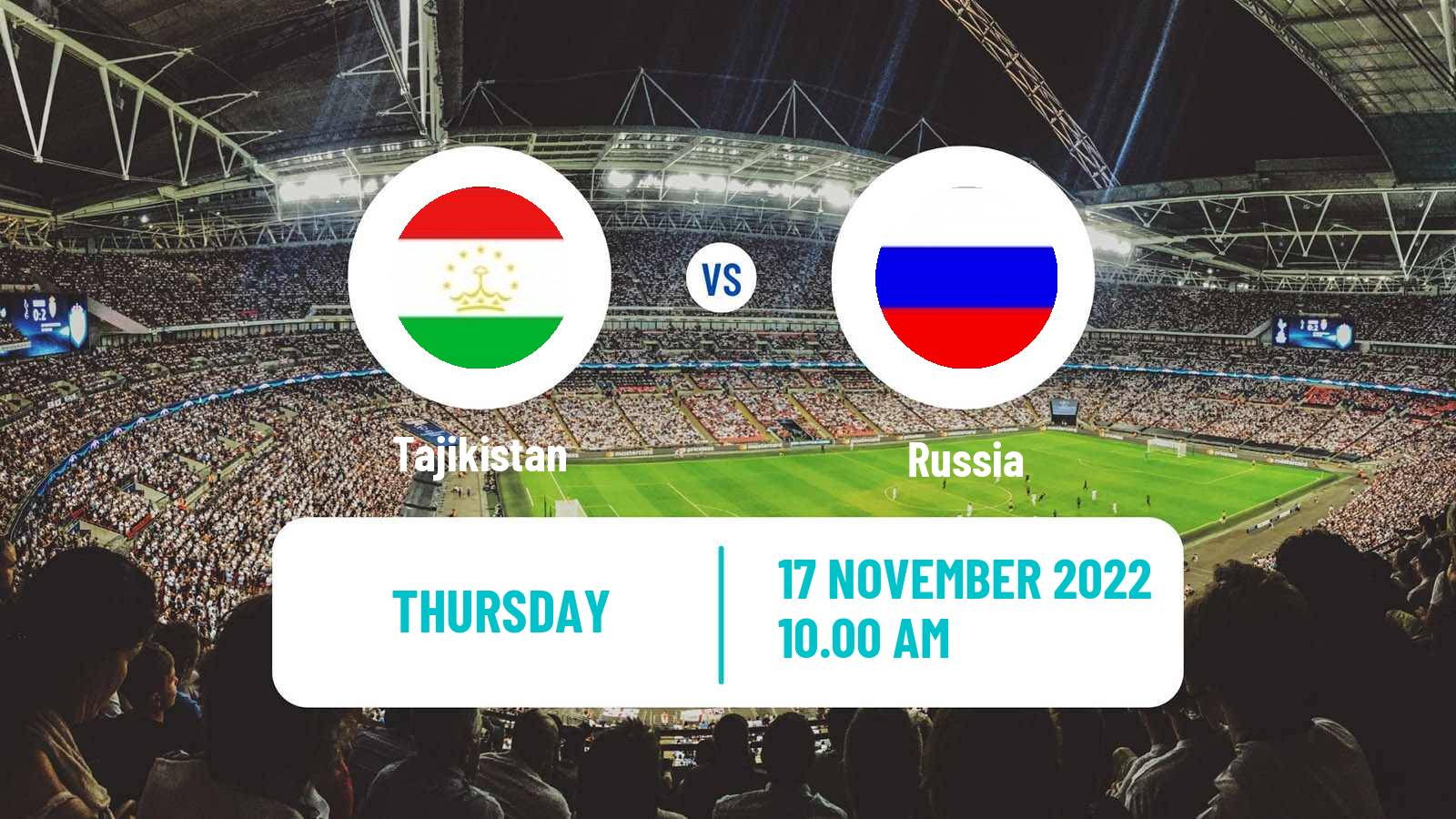 Soccer Friendly Tajikistan - Russia