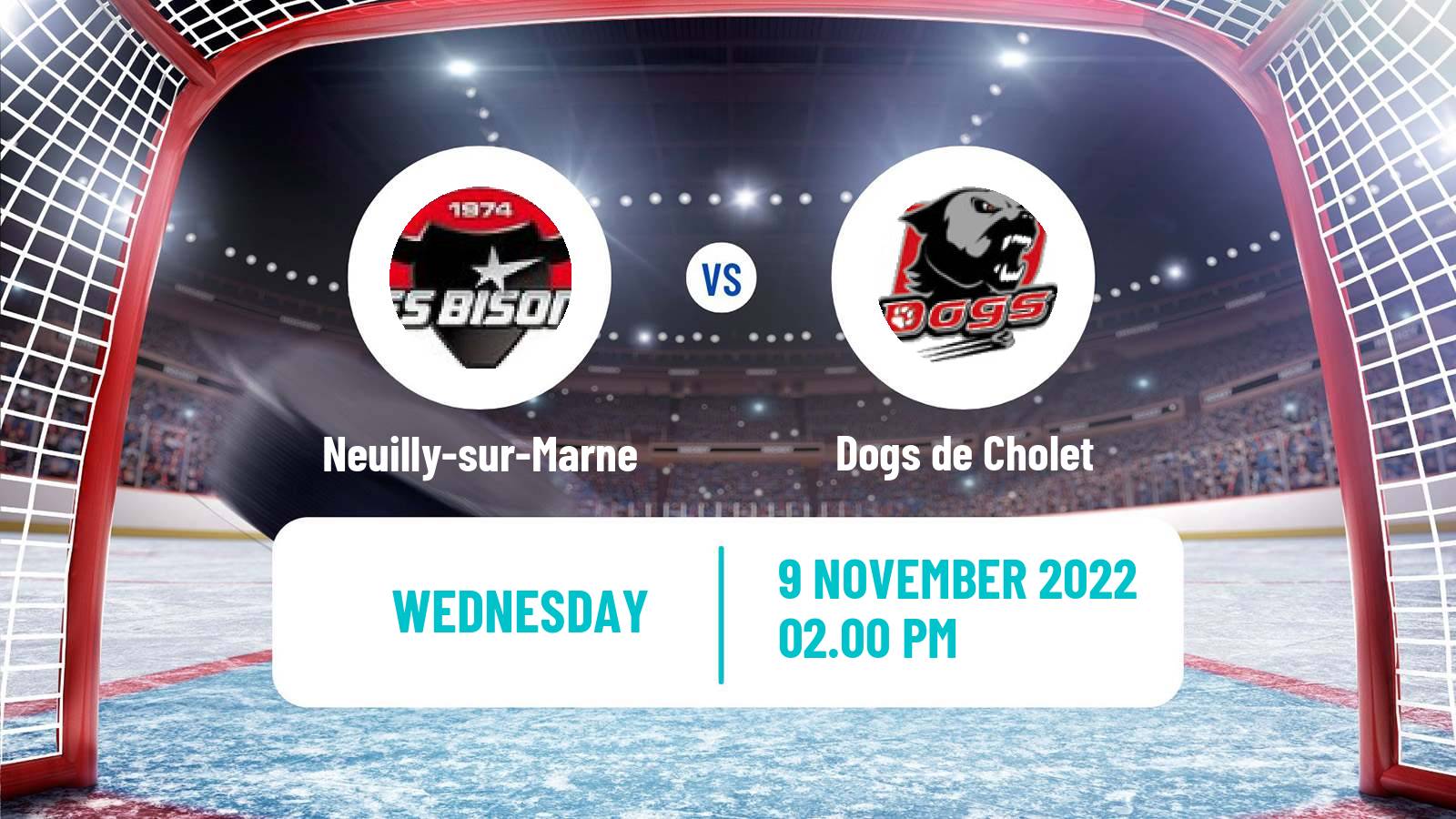 Hockey French D1 Ice Hockey Neuilly-sur-Marne - Dogs de Cholet