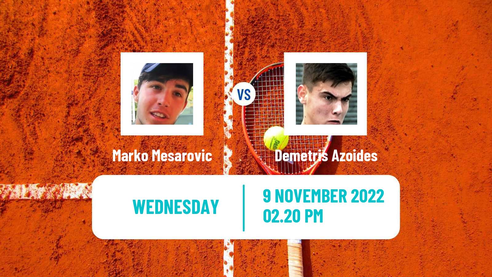 Tennis ITF Tournaments Marko Mesarovic - Demetris Azoides