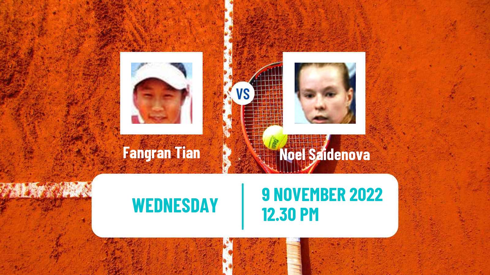 Tennis ITF Tournaments Fangran Tian - Noel Saidenova