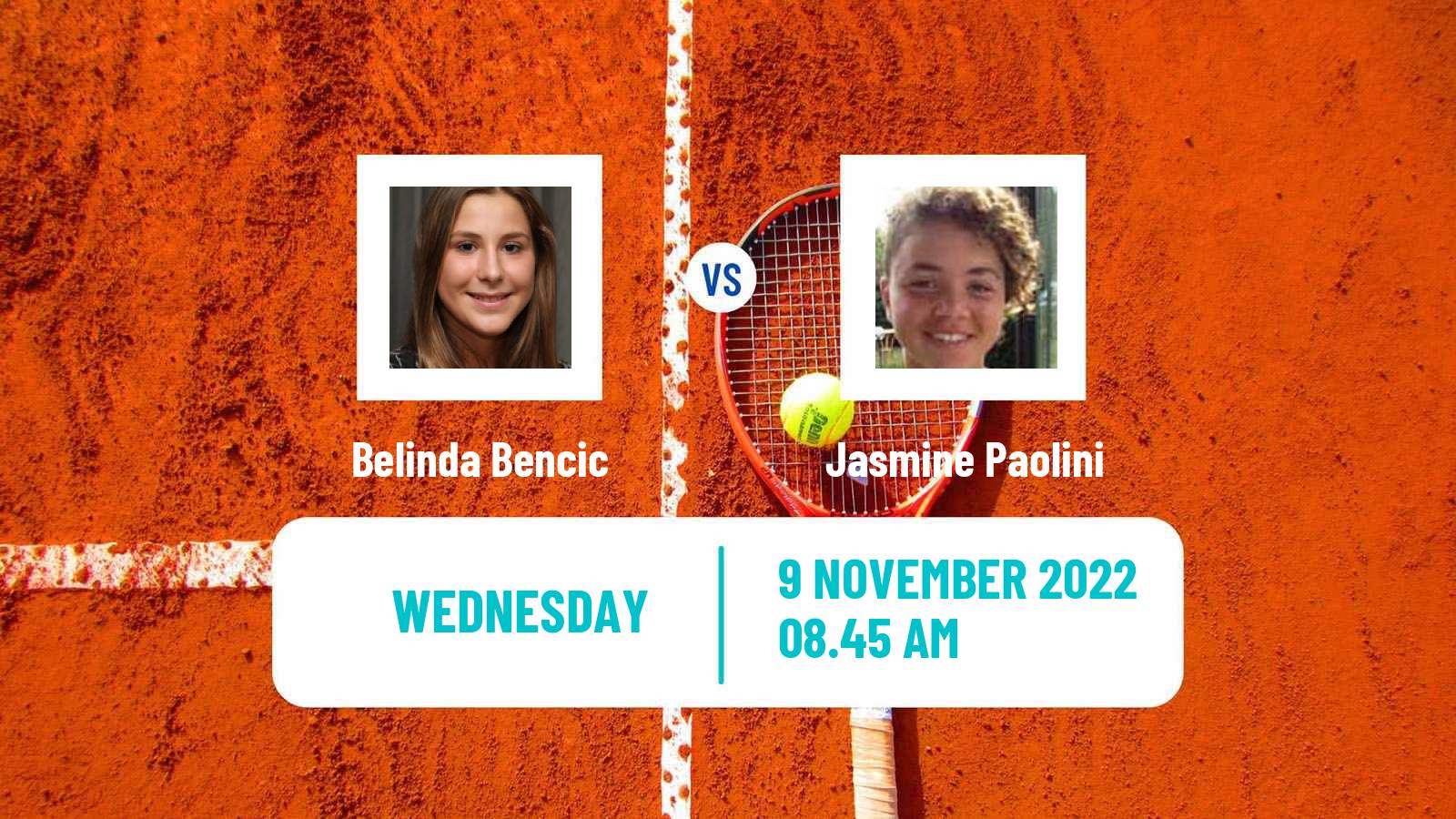 Tennis WTA Billie Jean King Cup World Group Belinda Bencic - Jasmine Paolini