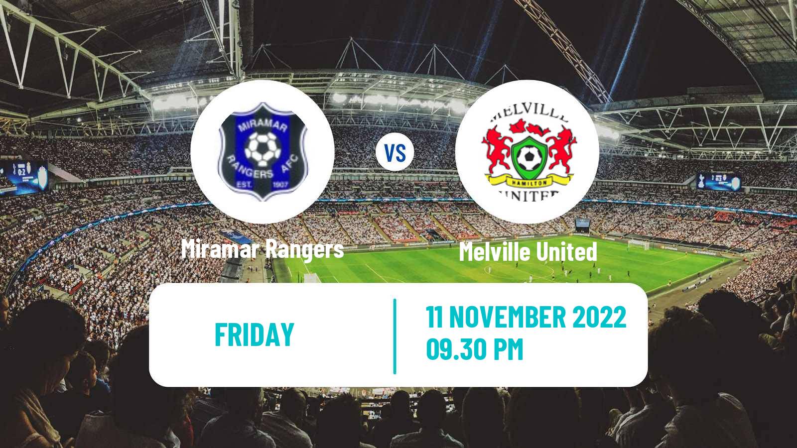 Soccer New Zealand National League Miramar Rangers - Melville United