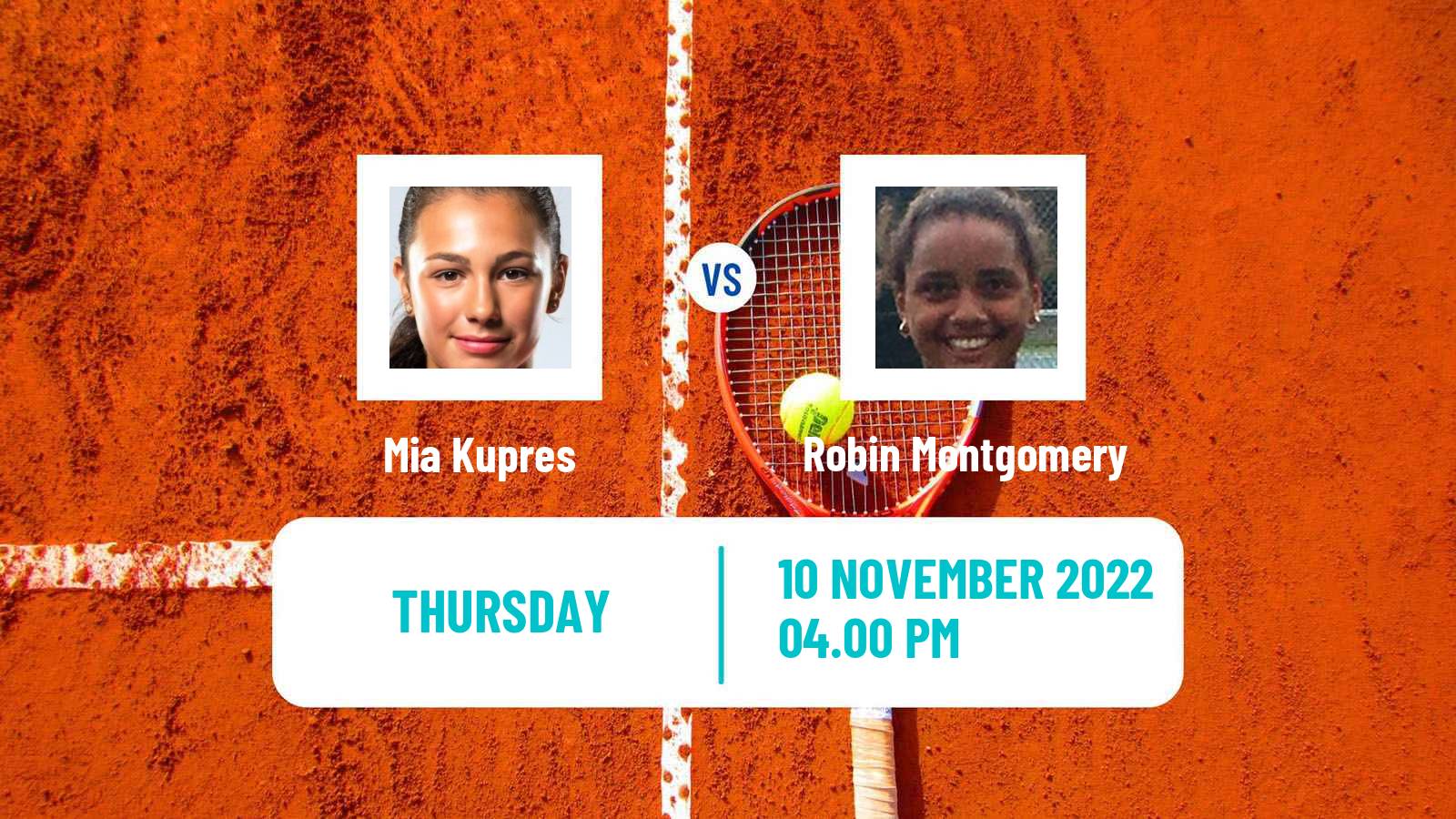 Tennis ITF Tournaments Mia Kupres - Robin Montgomery