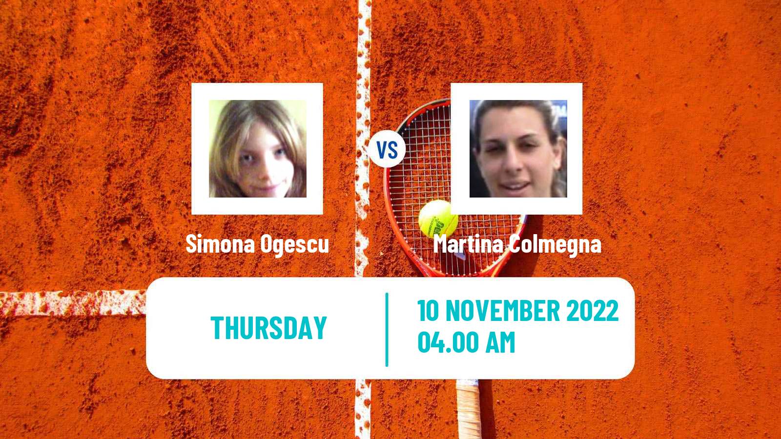 Tennis ITF Tournaments Simona Ogescu - Martina Colmegna
