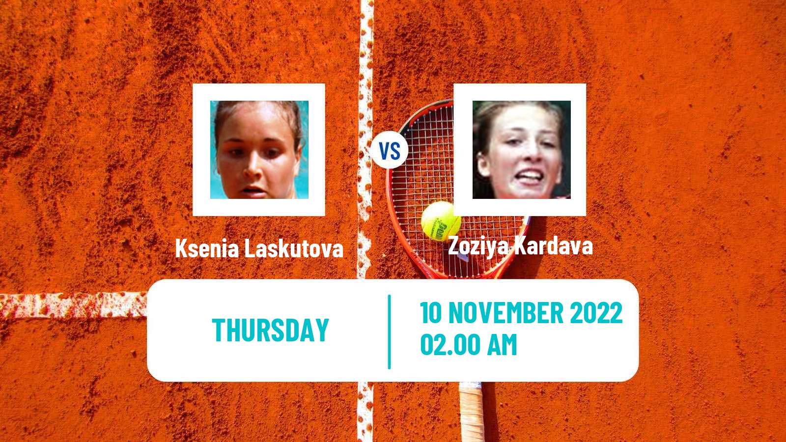 Tennis ITF Tournaments Ksenia Laskutova - Zoziya Kardava