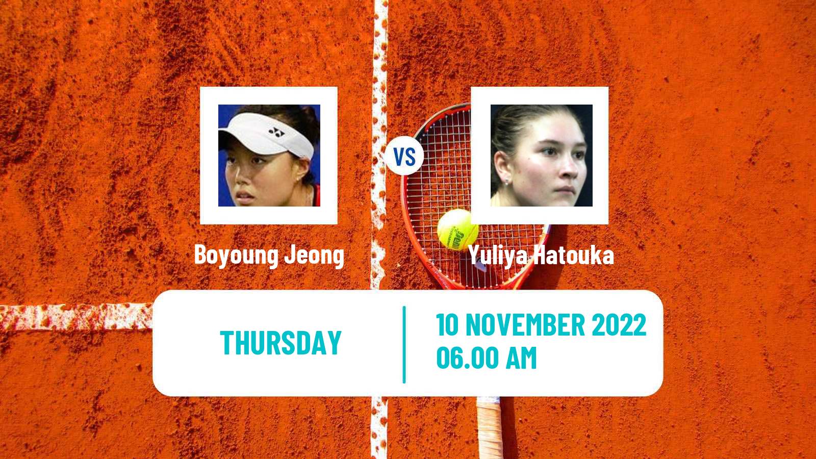 Tennis ITF Tournaments Boyoung Jeong - Yuliya Hatouka