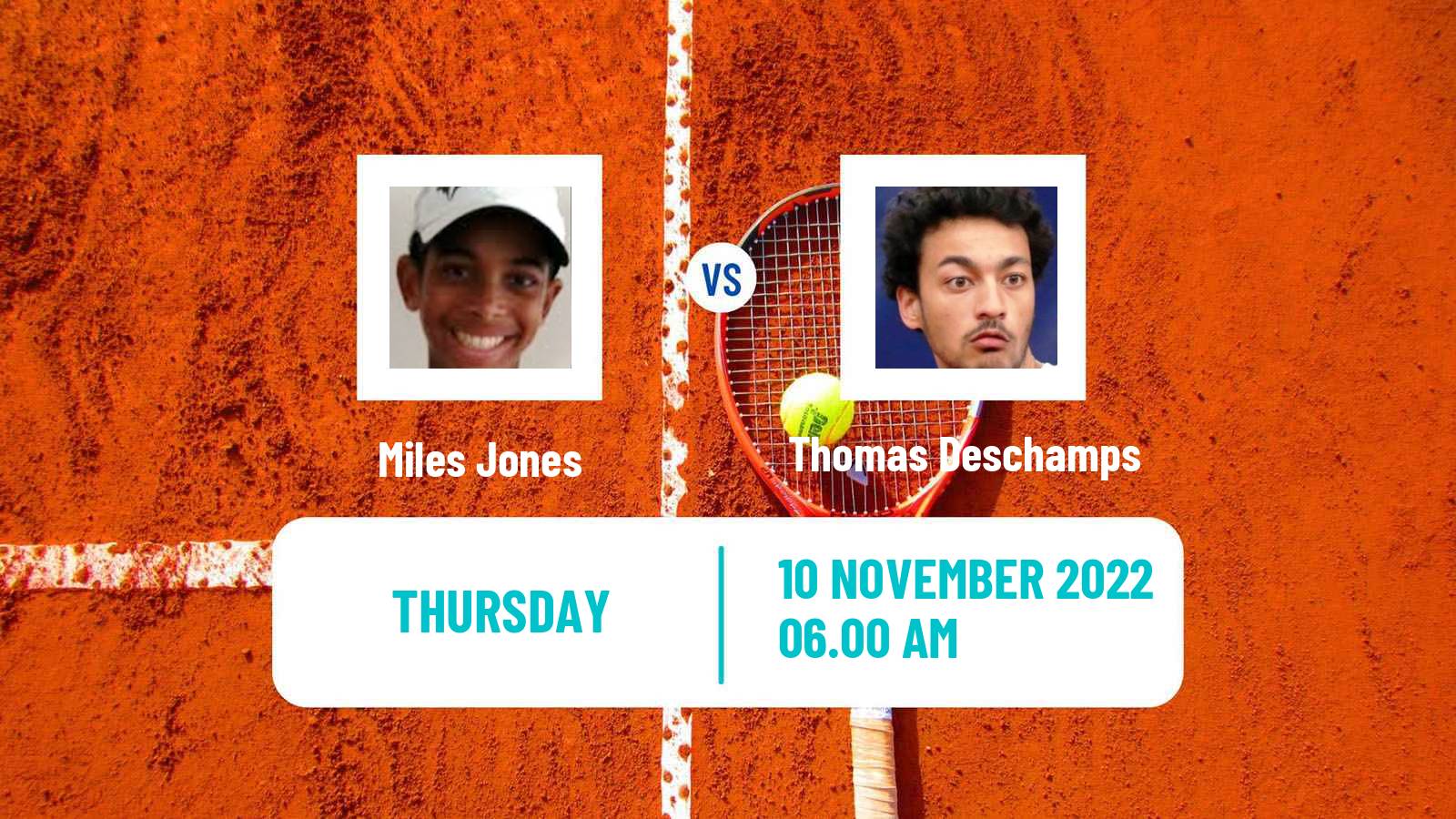 Tennis ITF Tournaments Miles Jones - Thomas Deschamps