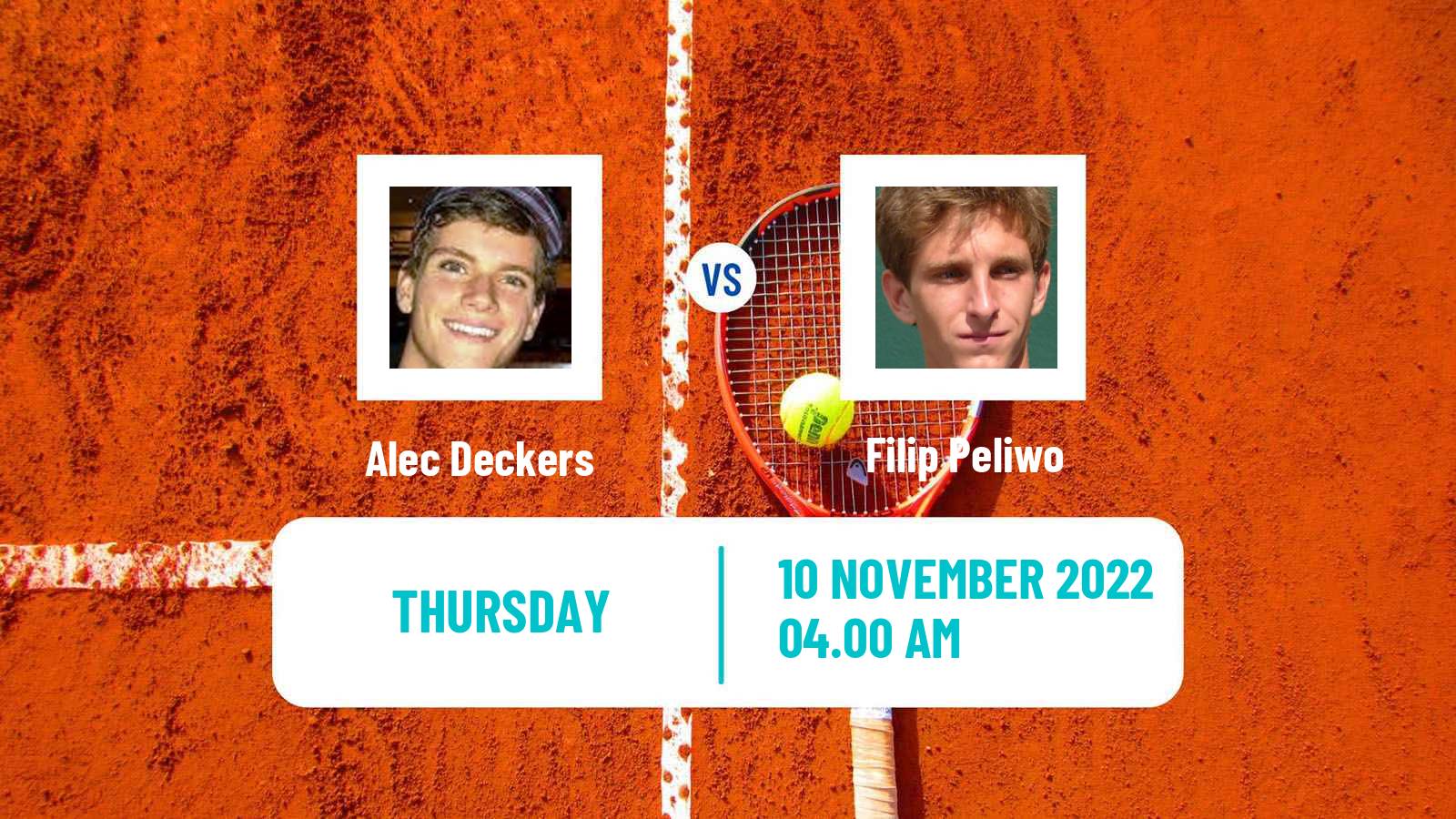 Tennis ITF Tournaments Alec Deckers - Filip Peliwo