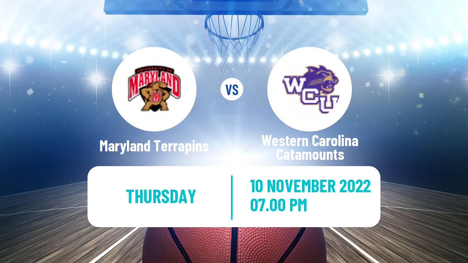 Basketball NCAA College Basketball Maryland Terrapins - Western Carolina Catamounts