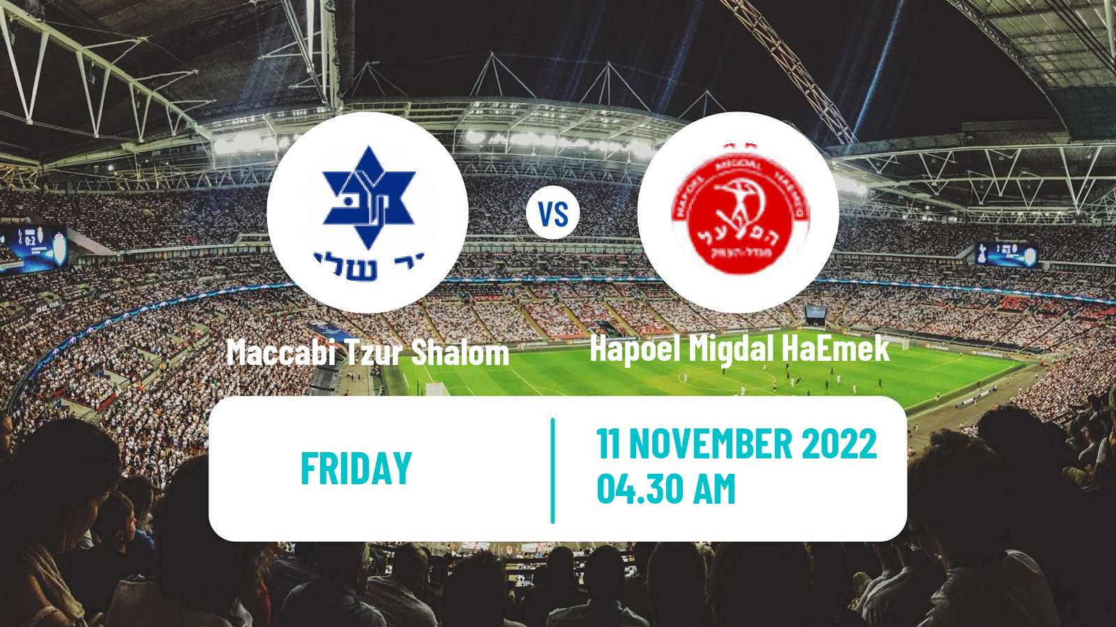 Soccer Israeli Liga Alef North Maccabi Tzur Shalom - Hapoel Migdal HaEmek