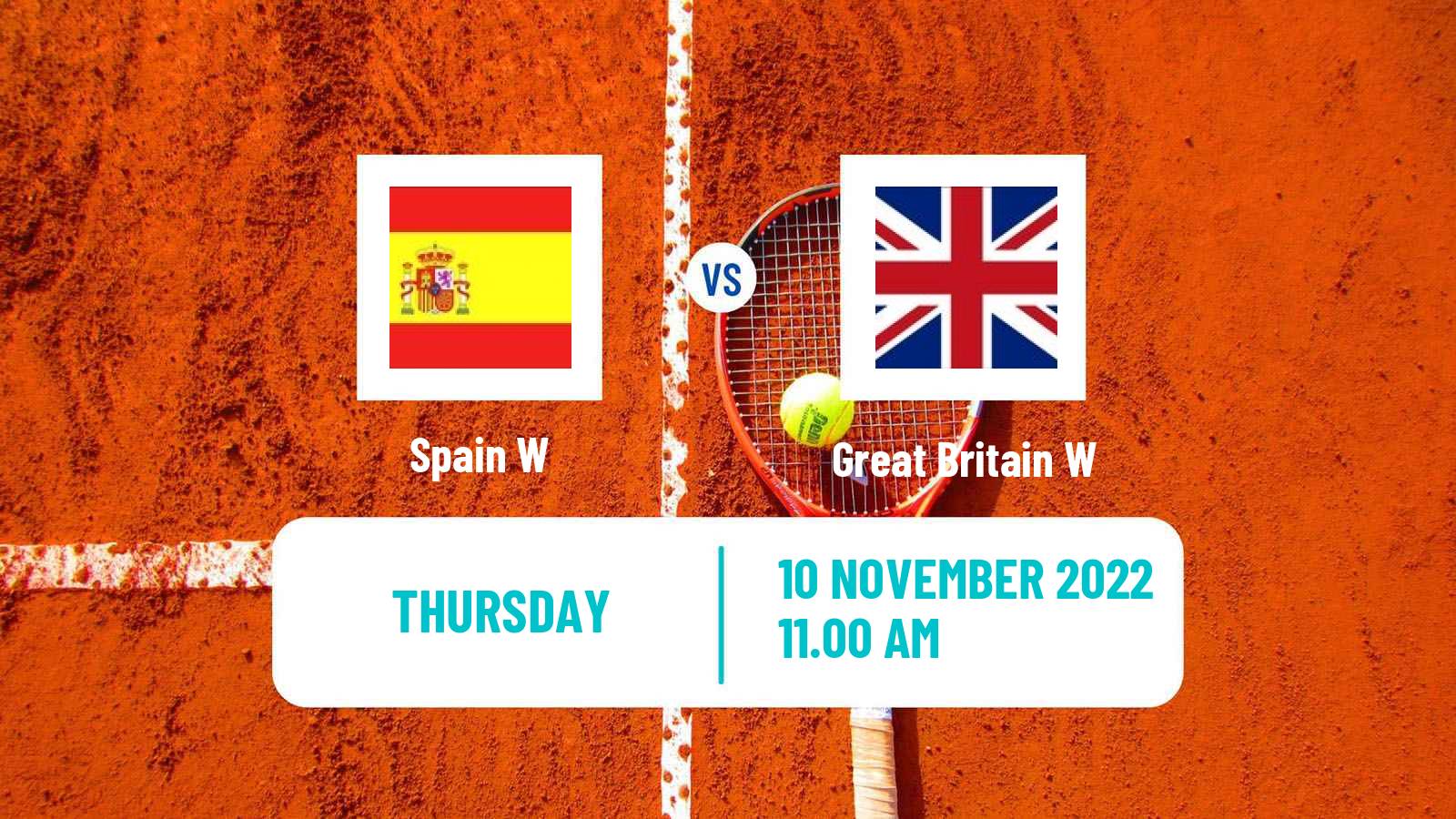 Tennis WTA Billie Jean King Cup World Group Teams Spain W - Great Britain W